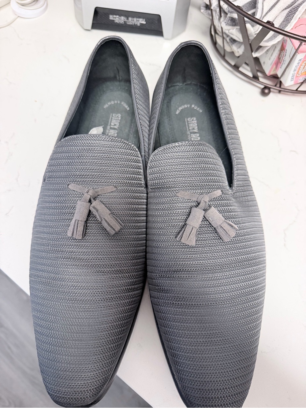 Grey Tassel Loafers for Men - Stacy Adams